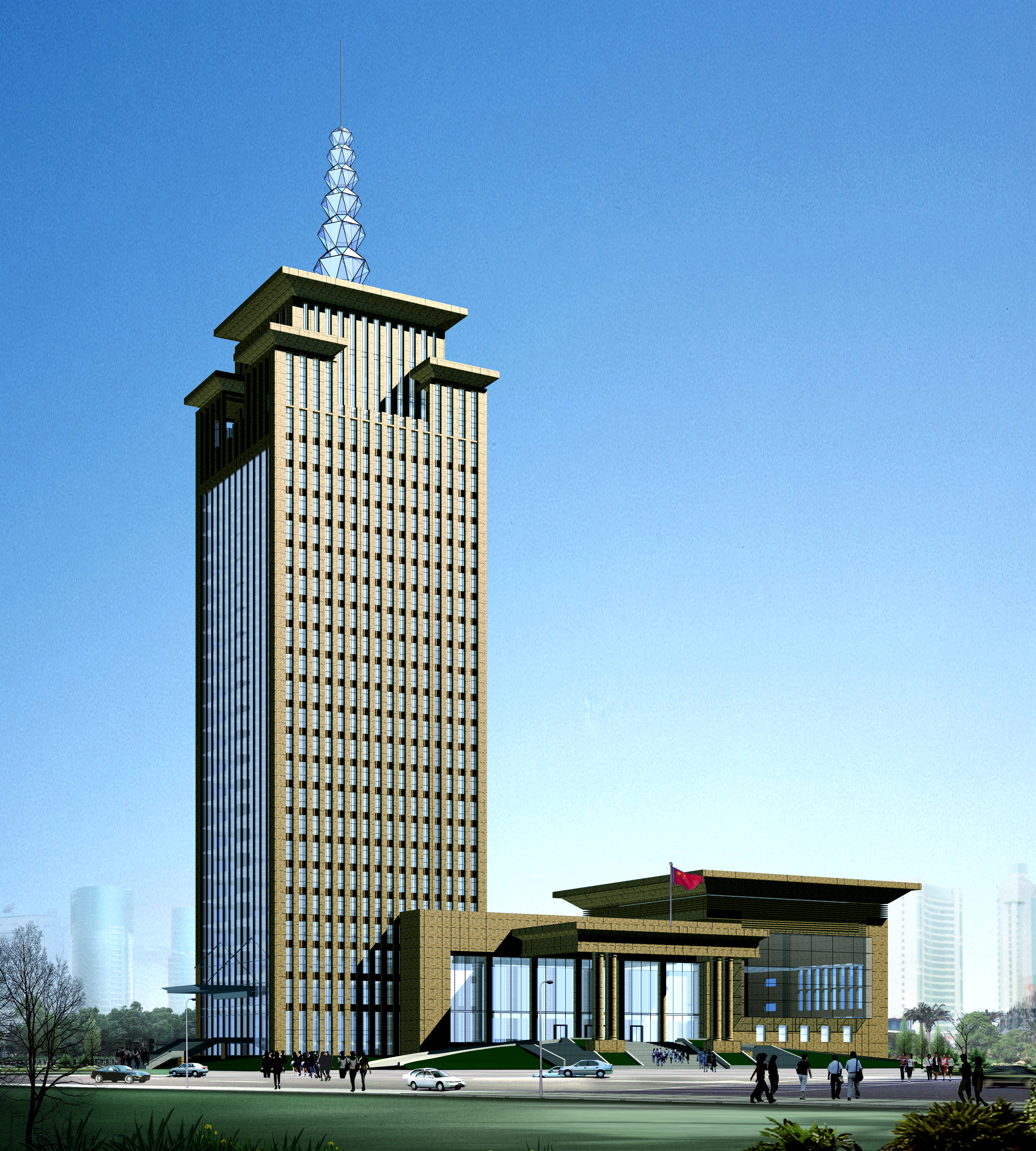 江西省地质灾害防治指挥中心项目TG45度2   红旗放置效果图  （2010年12月23日）.jpg