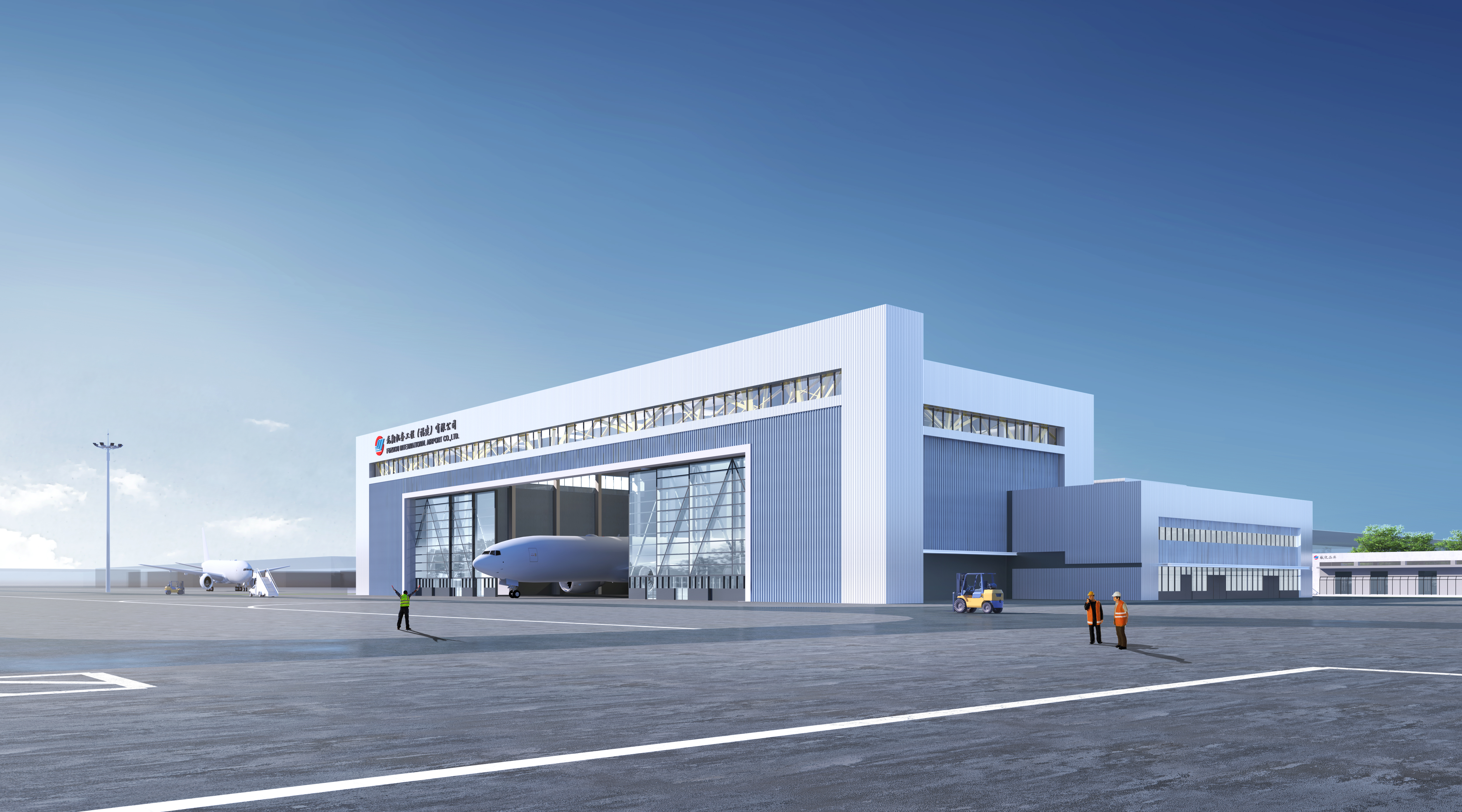 【建设发展总承包】20250731【工程动态】厦门新机场项目-机场工程-机务维修区工程屋盖钢结构网架提升圆满成功，附图1.jpg